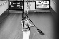 Max Lemke bei der Vorbereitung vor dem Wettkampf